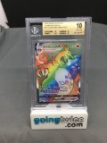 BGS Graded 2020 Pokemon Champion's Path #74 CHARIZARD VMAX Secret Rare - PRISTINE 10