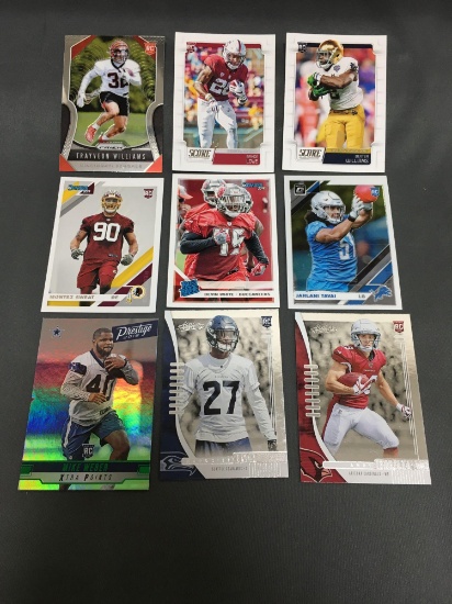 9 Card Lot of FOOTBALL ROOKIE CARDS - Mostly 2018 and NEWER with STARS and FUTURE STARS!