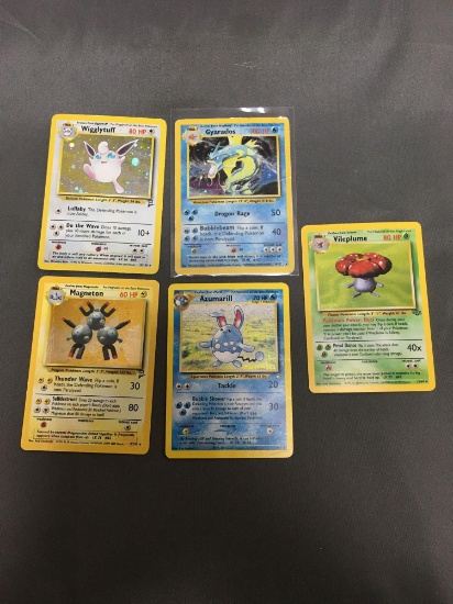 5 Card Lot of Vintage Pokemon Holofoil Rare Trading Cards from a Huge Esate Collection!