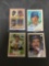 4 Count Lot of Hand Signed 1978 Topps Vintage Baseball Cards from Huge Collection