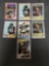 7 Card Lot of Vintage Pittsburgh Steelers Linebackers Football Cards - Jack Ham & Jack Lambert