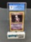 CGC Graded 1999 Pokemon Base Set Unlimited #10 MEWTWO Holofoil Rare Trading Card - NM 7