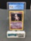 CGC Graded 1999 Pokemon Base Set Unlimited #10 MEWTWO Holofoil Rare Trading Card - NM+ 7.5