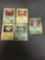 5 Card Lot of Vintage Japanese Pokemon Holofoil Rare Trading Cards from Crazy Collection