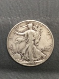 1941-D United States Walking Liberty Silver Half Dollar - 90% Silver Coin from Estate