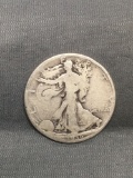 1936 United States Walking Liberty Silver Half Dollar - 90% Silver Coin from Estate