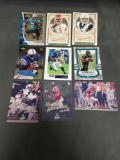 9 Card Lot of FOOTBALL ROOKIE CARDS - Mostly From Newer Sets or STARS from HUGE Collection