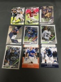9 Card Lot of FOOTBALL ROOKIE CARDS - Mostly From Newer Sets or STARS from HUGE Collection