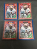 4 Card Lot of 1989 Pro Set #486 DEION SANDERS Falcons Cowboys ROOKIE Football Cards