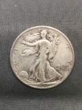 1943 United States Walking Liberty Silver Half Dollar - 90% Silver Coin from Estate