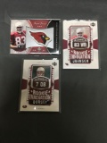 3 Card Lot of 2003 Upper Deck Football Patch Cards from Collection
