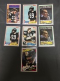 7 Card Lot of Vintage Pittsburgh Steelers Linebackers Football Cards - Jack Ham & Jack Lambert