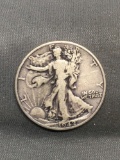 1942 United States Walking Liberty Silver Half Dollar - 90% Silver Coin from Estate