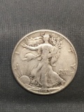 1945 United States Walking Liberty Silver Half Dollar - 90% Silver Coin from Estate