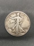 1942-D United States Walking Liberty Silver Half Dollar - 90% Silver Coin from Estate