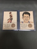 2 Card Lot of 2015 Gypsy Oak GEORGE MIKAN & BILL RUSSELL with 1953 & 1957 Pennys - WOW