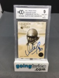 BCCG Graded 2001 Press Pass Legends Autos ICKEY WOODS Bengals Autographed Football Card /399