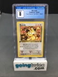 CGC Graded 2000 Pokemon Team Rocket 1st Edition #62 MEOWTH Trading Card - NM-MT 8