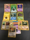 15 Card Lot of Vintage Pokemon 1st Edition Trading Cards from Collection