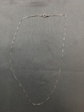 Box Link 0.50mm Wide 18in Long Sterling Silver Chain