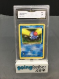 GMA Graded 1999 Pokemon Fossil #56 TENTACOOL Trading Card - NM 7