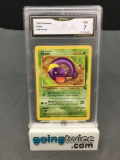 GMA Graded 1999 Pokemon Fossil #46 EKANS Trading Card - NM 7