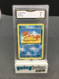 GMA Graded 1999 Pokemon Fossil #51 KRABBY Trading Card - NM 7