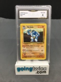 GMA Graded 1999 Pokemon Base Set Unlimited #34 MACHOKE Trading Card - VG-EX 4