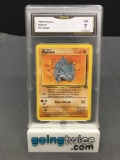 GMA Graded 1999 Pokemon Jungle #61 RHYHORN Trading Card - NM 7