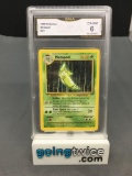 GMA Graded 1999 Pokemon Base Set Unlimited #54 METAPOD Trading Card - EX-NM 6