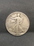 1941-D United States Walking Liberty Silver Half Dollar - 90% Silver Coin from Estate