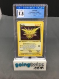 CGC Graded 1999 Pokemon Fossil 1st Edition #15 ZAPDOS Holofoil Rare Trading Card - NM+ 7.5