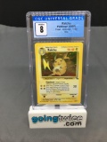 CGC Graded 1999 Pokemon Fossil #14 RAICHU Holofoil Rare Trading Card - NM-MT 8