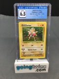 CGC Graded 1999 Pokemon Base Set Unlimited #7 HITMONCHAN Holofoil Rare Trading Card - EX-NM+ 6.5