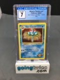 CGC Graded 2000 Pokemon Gym Heroes #10 MISTY'S TENTACRUEL Holofoil Rare Trading Card - NM 7