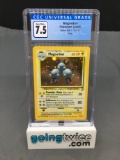 CGC Graded 2000 Pokemon Base 2 Set #9 MAGNETON Holofoil Rare Trading Card - NM+ 7.5