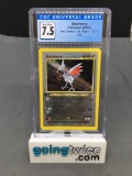 CGC Graded 2000 Pokemon Neo Genesis 1st Edition #13 SKARMONY Holofoil Rare Trading Card - NM+ 7.5