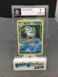 BGS Graded 1999 Pokemon Base Set Unlimited #2 BLASTOISE Holofoil Rare Trading Card - NM 7