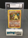 BGS Graded 1999 Pokemon Base Set Unlimited #4 CHARIZARD Holofoil Rare Trading Card - NM 7