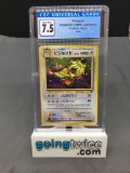 CGC Graded 1996 Pokemon Japanese Jungle #18 PIDGEOT Holofoil Rare Trading Card - NM+ 7.5