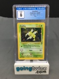 CGC Graded 2000 Pokemon Base 2 Set #17 SCYTHER Holofoil Rare Trading Card - EX-NM 6