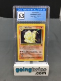 CGC Graded 2000 Pokemon Base 2 Set #13 NINETALES Holofoil Rare Trading Card - EX-NM+ 6.5
