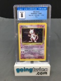 CGC Graded 1999 Pokemon Base Set Unlimited #10 MEWTWO Holofoil Rare Trading Card - NM-MT 8