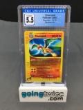 CGC Graded 2002 Pokemon Expedition #40 CHARIZARD Reverse Holofoil Rare Trading Card - EX+ 5.5