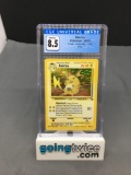 CGC Graded 1999 Pokemon Fossil #14 RAICHU Holofoil Rare Trading Card - NM-MT+ 8.5