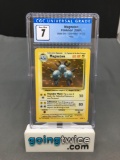 CGC Graded 1999 Pokemon Base Set Unlimited #9 MAGNETON Holofoil Rare Trading Card - NM 7