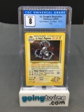 CGC Graded 2000 Pokemon Gym Heroes #8 LT. SURGE'S MAGNETON Holofoil Rare Trading Card NM-MT 8