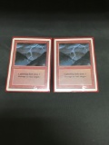 2 Card Lot of Magic the Gathering Revised LIGHTNING BOLT Trading Cards