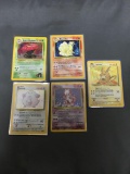 5 Card Lot of Vintage Pokemon Holofoil Rare Trading Cards from a Huge Esate Collection!