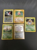 5 Card Lot of Vintage Pokemon Holofoil Rare Trading Cards from a Huge Esate Collection!